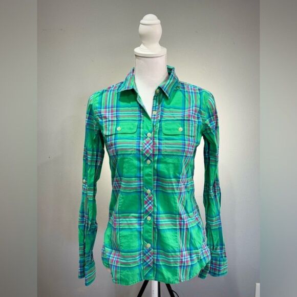 The North Face Tops - SALE! Women’s Green The North Face Plaid Button Down Shirt Size S EUC